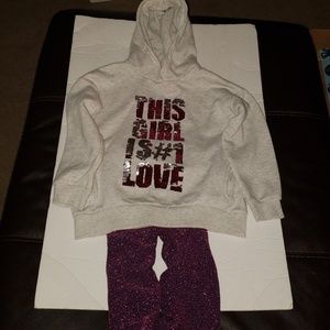 Girls sweatshirt and tights